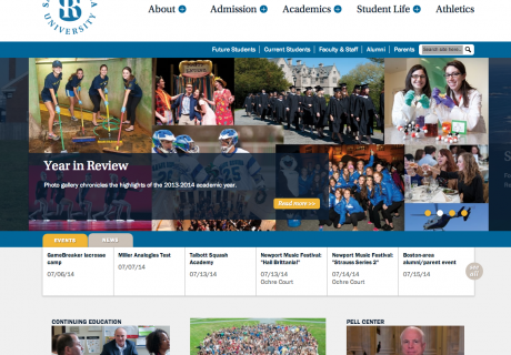 Salve Regina University Website Screenshot