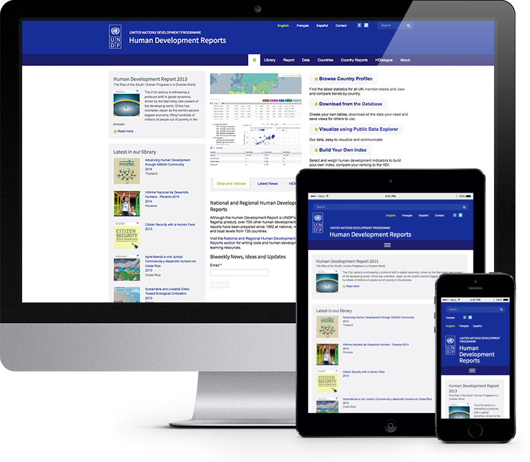 Drupal Connect redesigned the United Nations Development Programme Human Development Reports website